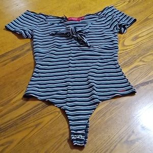 N:PHILANTHROPY Womens SMALL Bodysuit Onsie Striped  NEW